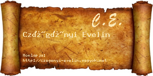 Czégényi Evelin névjegykártya